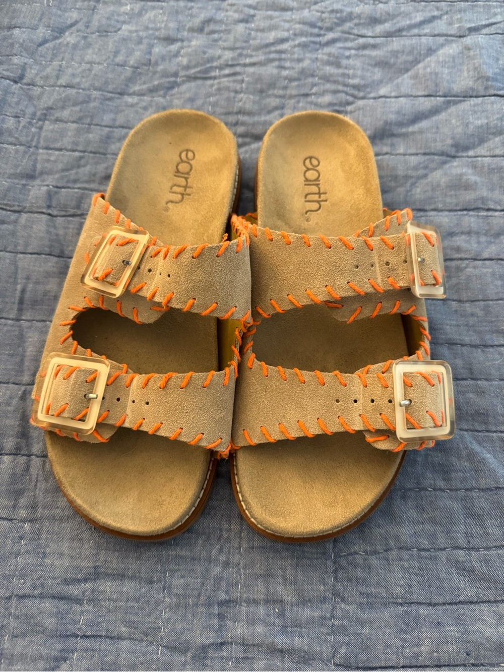 Earth Fausto Round Toe Casual Flat Strappy Sandals